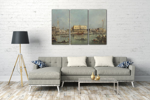 Leinwandbild Francesco Guardi Venice - Venedig, der Bacino di San Marco, mit der Piazzetta und dem Dogenpalast