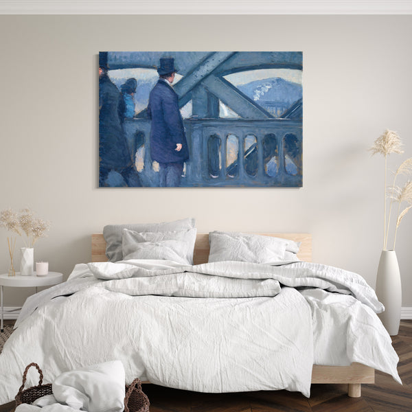 Leinwandbild Gustave Caillebotte - Die Brücke von Europa, Skizze