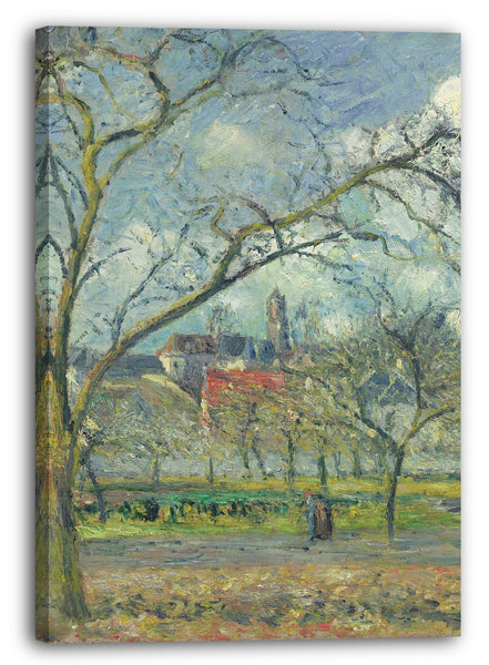 Leinwandbild Camille Pissarro - Obstgarten in Saint-Ouen-l'Aumône im Winter