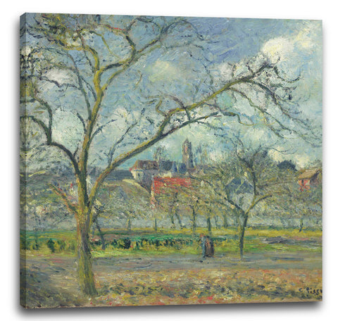 Leinwandbild Camille Pissarro - Obstgarten in Saint-Ouen-l'Aumône im Winter