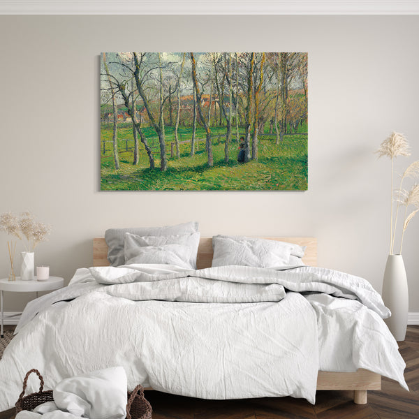 Leinwandbild Camille Pissarro - Prairie de Bazincourt