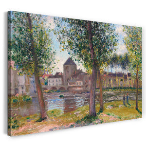 Leinwandbild Alfred Sisley - Pappeln in Moret-sur-Loing, Nachmittag August