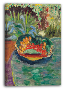 Leinwandbild Pierre Bonnard - Korb mit Früchten auf einem Tisch im Garten von Le Cannet