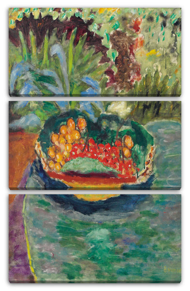 Leinwandbild Pierre Bonnard - Korb mit Früchten auf einem Tisch im Garten von Le Cannet