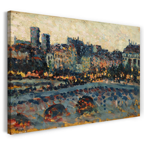 Leinwandbild Maximilien Luce - Der Pont Neuf oder das rechte Ufer der Seine am Pont Neuf