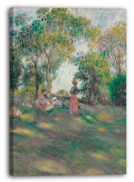 Leinwandbild Pierre Auguste Renoir - Landschaft mit Figuren