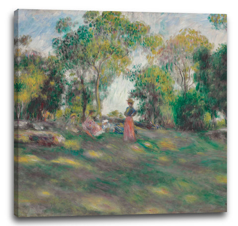 Leinwandbild Pierre Auguste Renoir - Landschaft mit Figuren