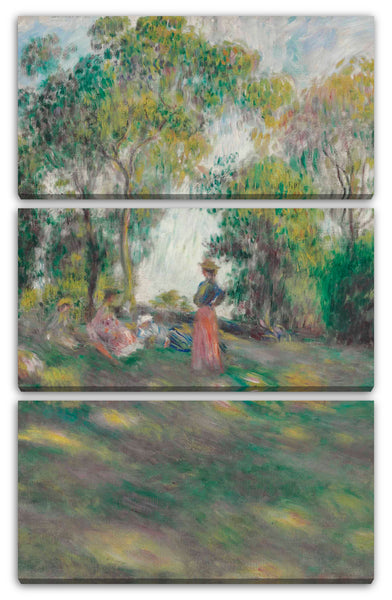 Leinwandbild Pierre Auguste Renoir - Landschaft mit Figuren