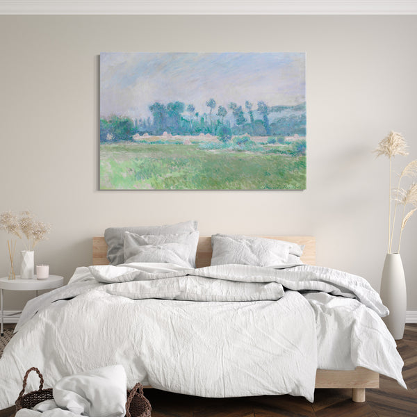Leinwandbild Blanche Hoschedé Monet - Landschaft im Heuhaufen bei Giverny