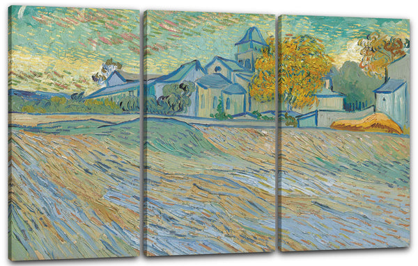 Leinwandbild Vincent van Gogh - Blick auf das Asyl und die Saint-Paul-Kapelle von Mausole (Saint-Rémy)