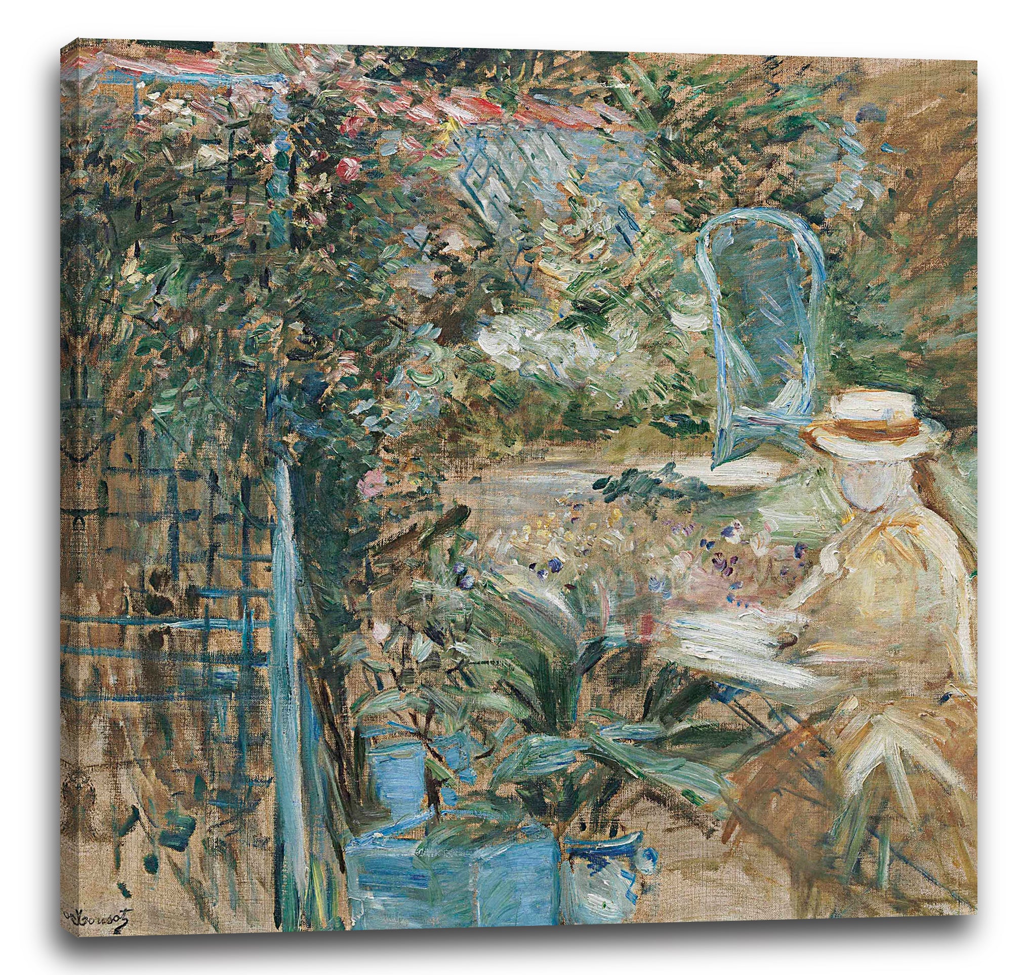 Leinwandbild Berthe Morisot - Mädchen im Garten