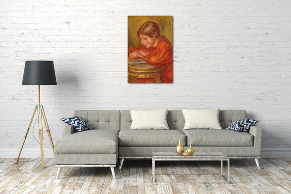 Leinwandbild Pierre Auguste Renoir - Lesung des kleinen Mädchens