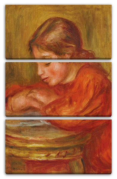 Leinwandbild Pierre Auguste Renoir - Lesung des kleinen Mädchens