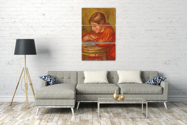 Leinwandbild Pierre Auguste Renoir - Lesung des kleinen Mädchens