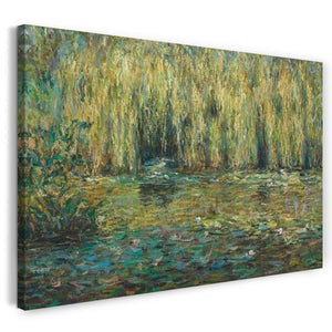 Leinwandbild Blanche Hoschedé Monet - Weiden auf dem Teich von Giverny