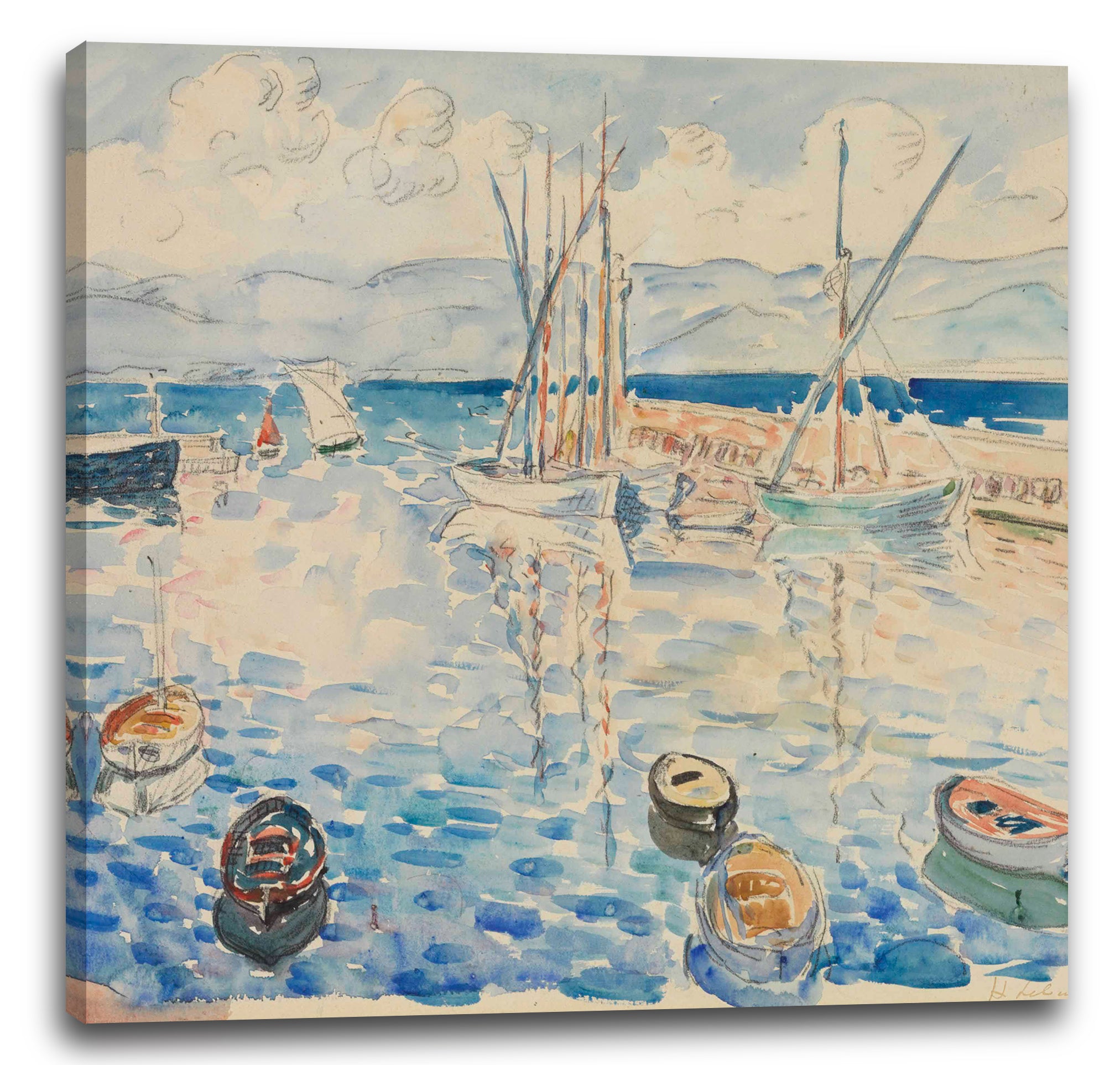 Leinwandbild Henri Lebasque - Der Hafen von St. Tropez