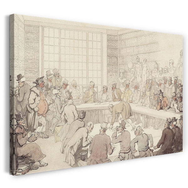 Leinwandbild Thomas Rowlandson - Dr. Syntax auf einer Auktion