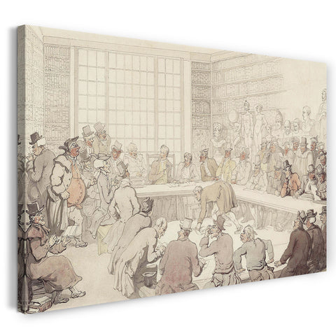 Leinwandbild Thomas Rowlandson - Dr. Syntax auf einer Auktion
