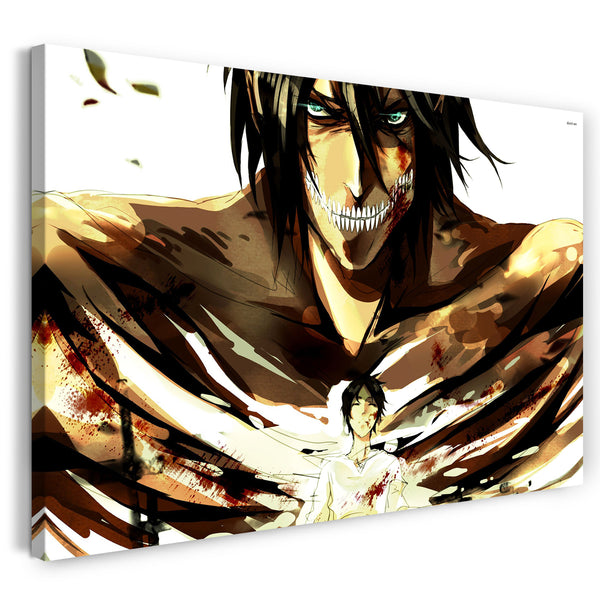 Leinwandbild Attack on Titan Eren Yeager in seinem Titan