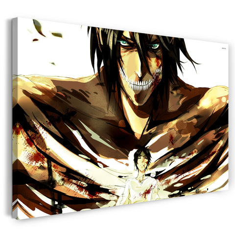 Leinwandbild Attack on Titan Eren Yeager in seinem Titan
