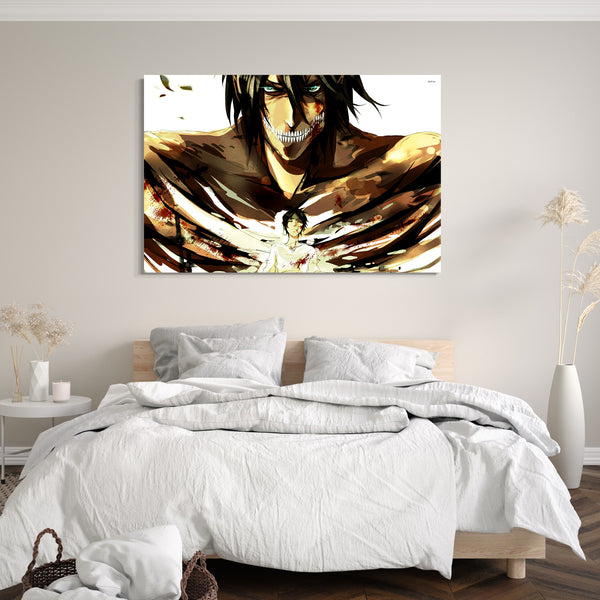 Leinwandbild Attack on Titan Eren Yeager in seinem Titan