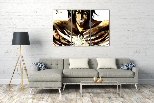 Leinwandbild Attack on Titan Eren Yeager in seinem Titan