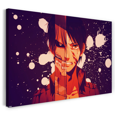 Leinwandbild Attack on Titan Eren Yeager