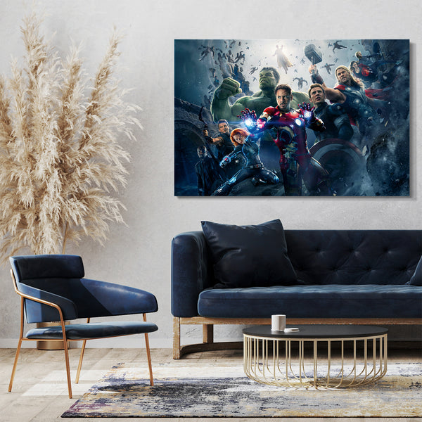 Leinwandbild Avengers Age of Ultron Kampfpose