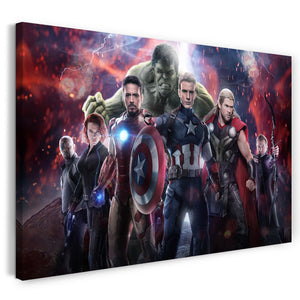 Leinwandbild Avengers Age of Ultron alle in Kampfpose