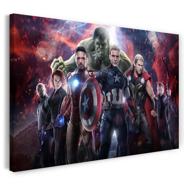Leinwandbild Avengers Age of Ultron alle in Kampfpose
