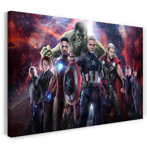 Leinwandbild Avengers Age of Ultron alle in Kampfpose