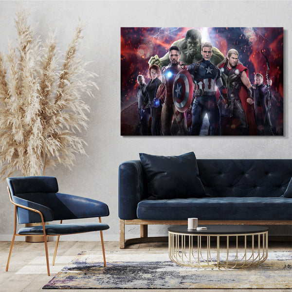 Leinwandbild Avengers Age of Ultron alle in Kampfpose