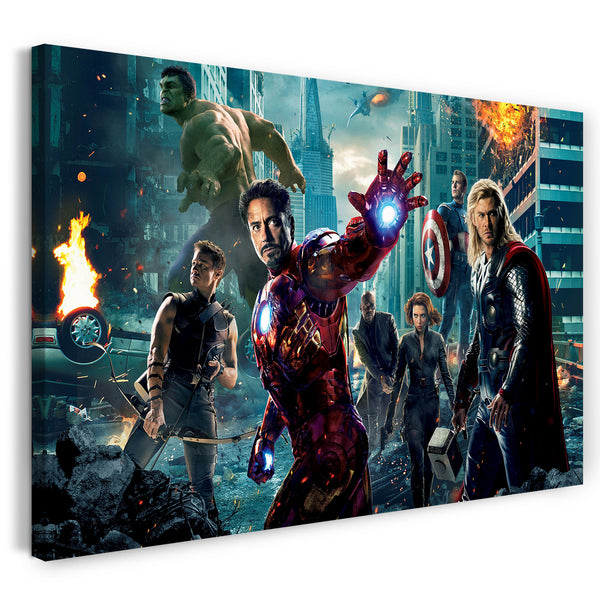 Leinwandbild Marvel Helden Avengers Iron Man Thor Hulk