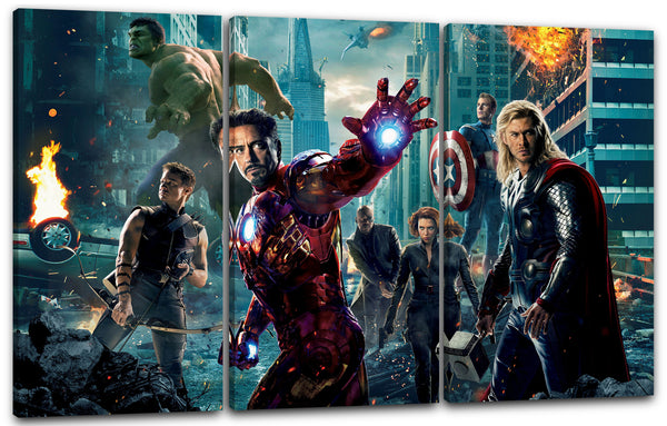 Leinwandbild Marvel Helden Avengers Iron Man Thor Hulk