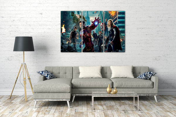 Leinwandbild Marvel Helden Avengers Iron Man Thor Hulk