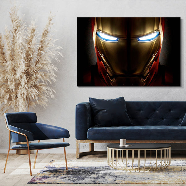 Leinwandbild Iron Man Gesicht Nahaufnahme