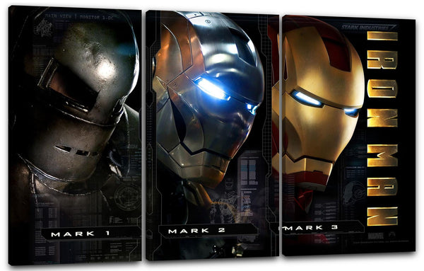 Leinwandbild Iron Man Mark-1 Mark-2 Mark-3