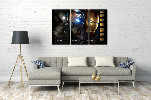 Leinwandbild Iron Man Mark-1 Mark-2 Mark-3