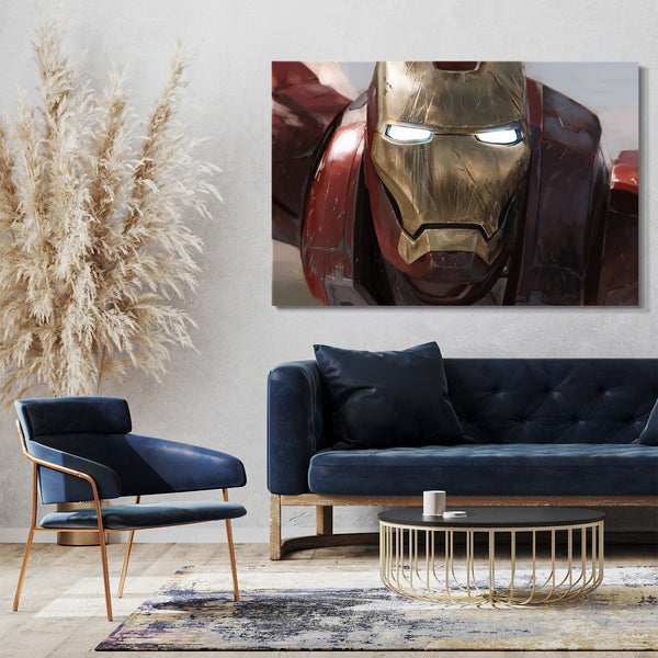Leinwandbild Iron Man Nahaufnahme Gesicht