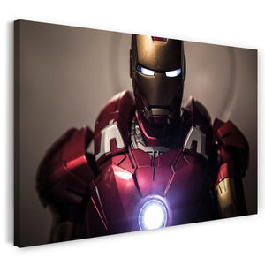 Leinwandbild Iron Man Nahaufnahme von vorne ab Brustkorb
