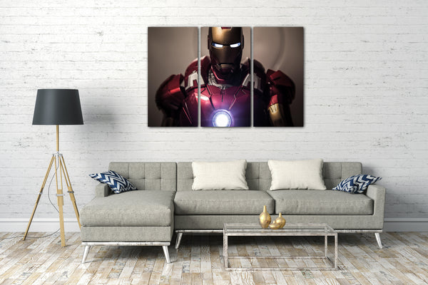 Leinwandbild Iron Man Nahaufnahme von vorne ab Brustkorb