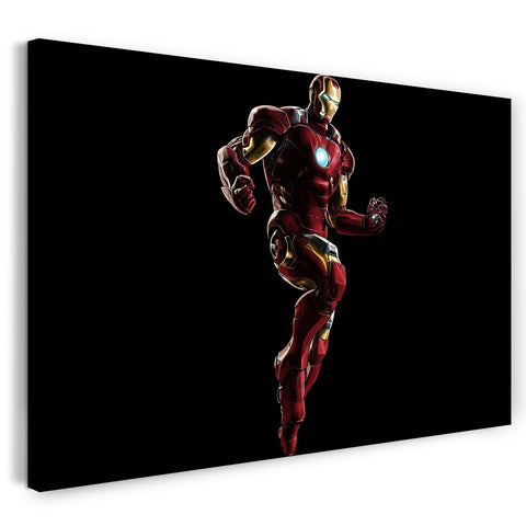 Leinwandbild Iron Man im Flug voller Power seitlich