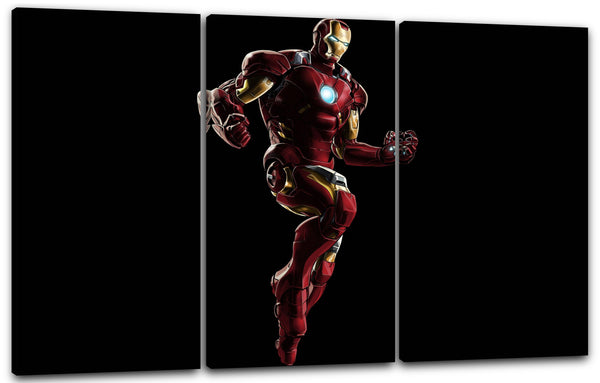 Leinwandbild Iron Man im Flug voller Power seitlich