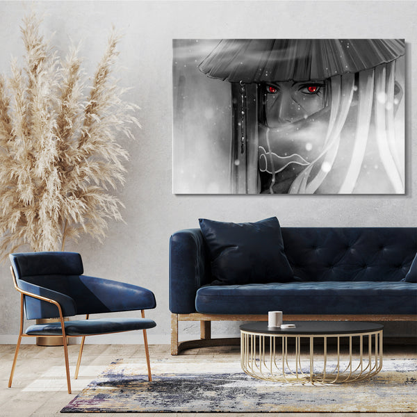 Leinwandbild naruto Itachi Uchiha Akatsuki mit Hut