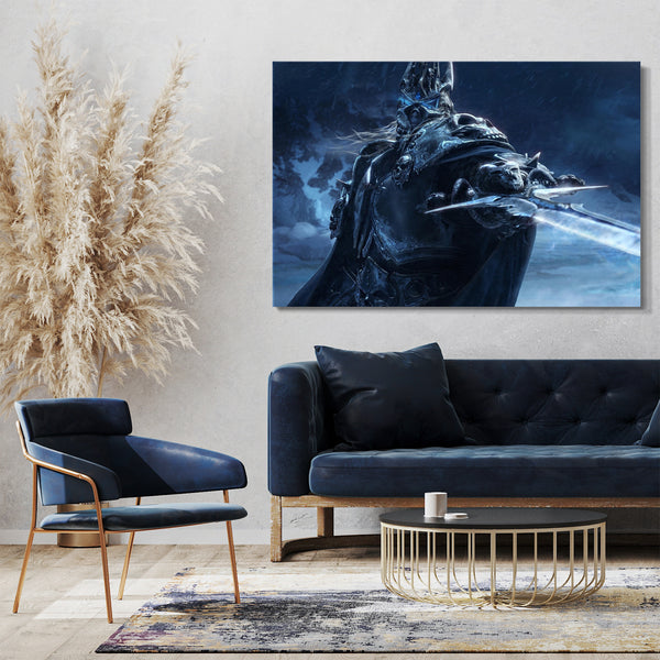 Leinwandbild World of Warcraft Lich King mit Schwert