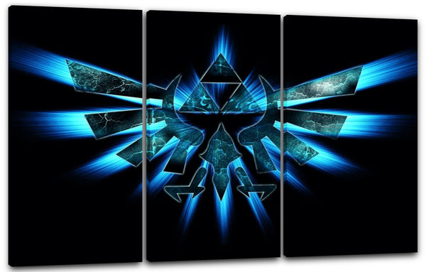 Leinwandbild Zelda Hyrule Emblem Dunkel Blau