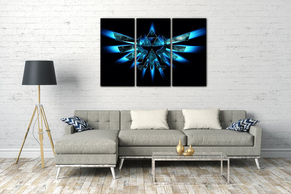 Leinwandbild Zelda Hyrule Emblem Dunkel Blau
