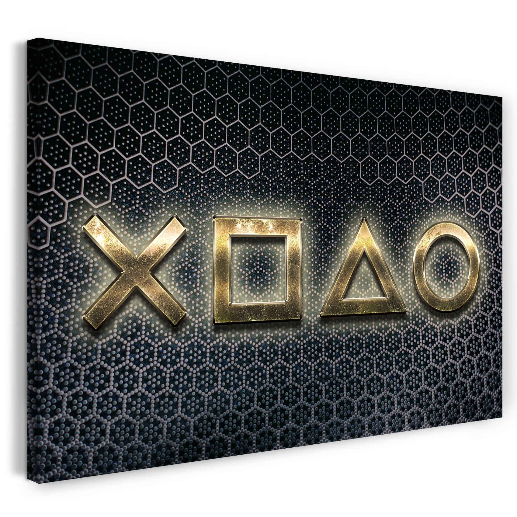 Leinwandbild Gamer und Konsolen-Fans (Gold)