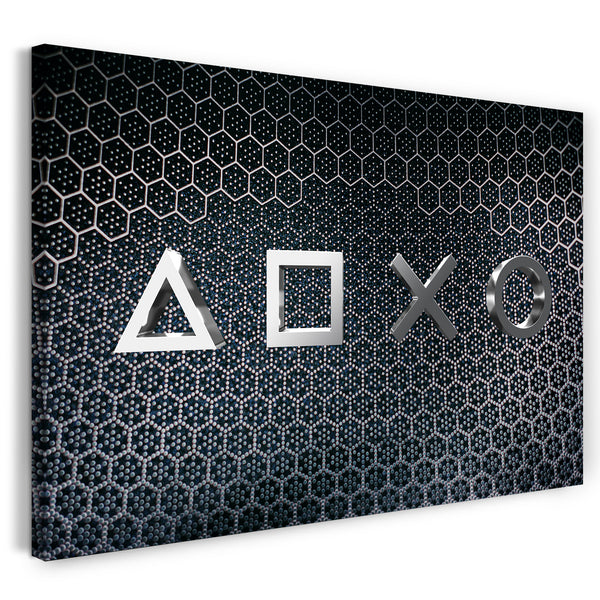Leinwandbild Gamer und Konsolen-Fans (Silver)